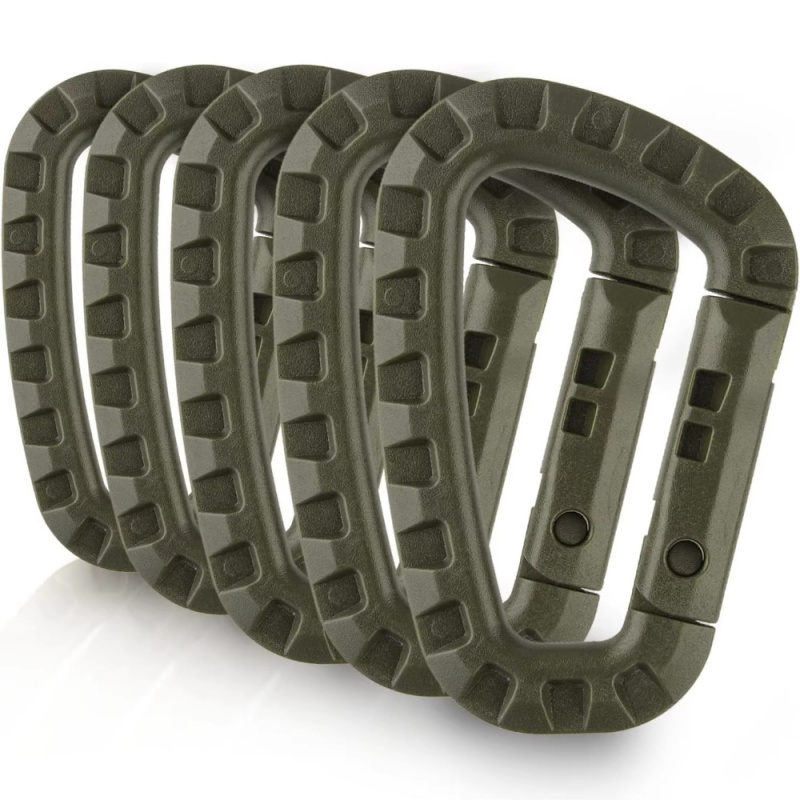 Chain Quick Link - Zestaw 2/5/16 szt. taktycznych karabińczyków, plastikowo-stalowe