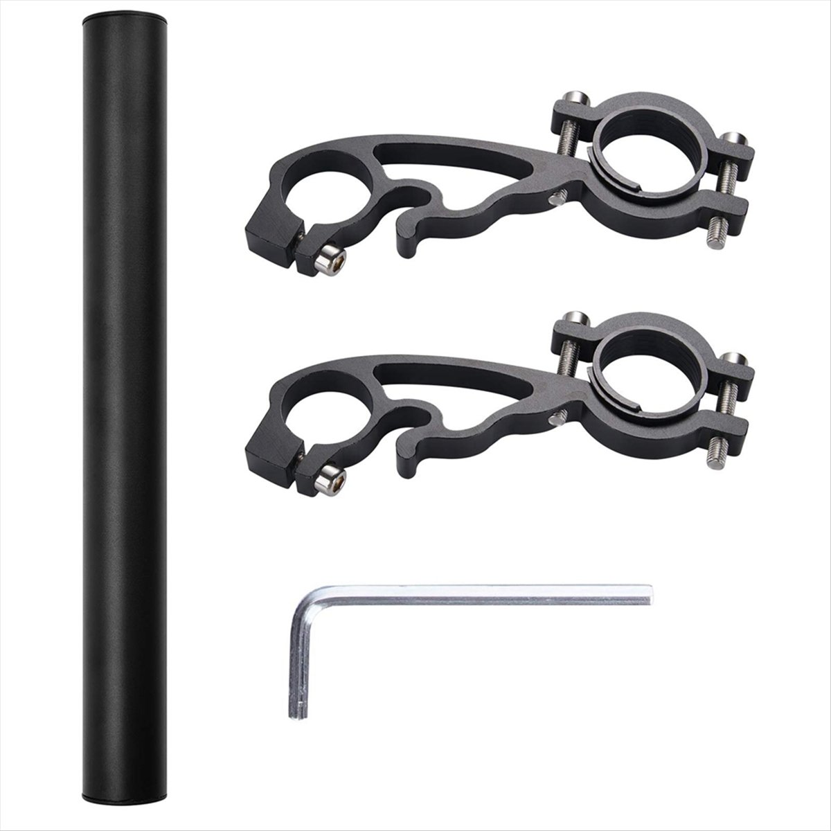 Mountain Biking Tube - Przedłużka kierownicy rowerowej A61P 25CM, czarna,